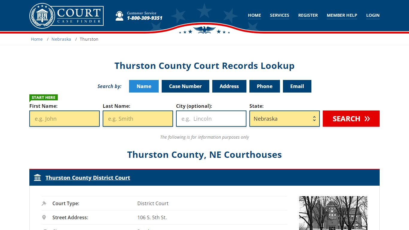 Thurston County Court Records | NE Case Lookup